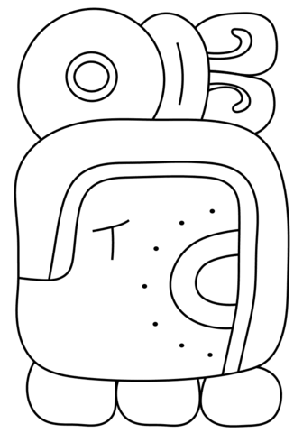 11Th Maya Month   Sak' Coloring Page